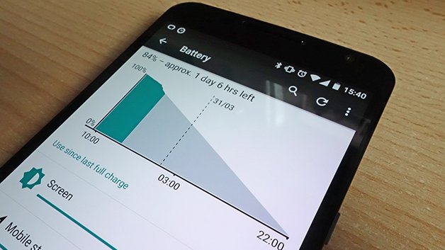 Как показать процент заряда батареи на Nexus 6