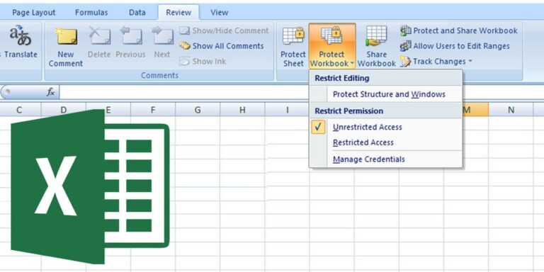 Как убрать пароль в Excel