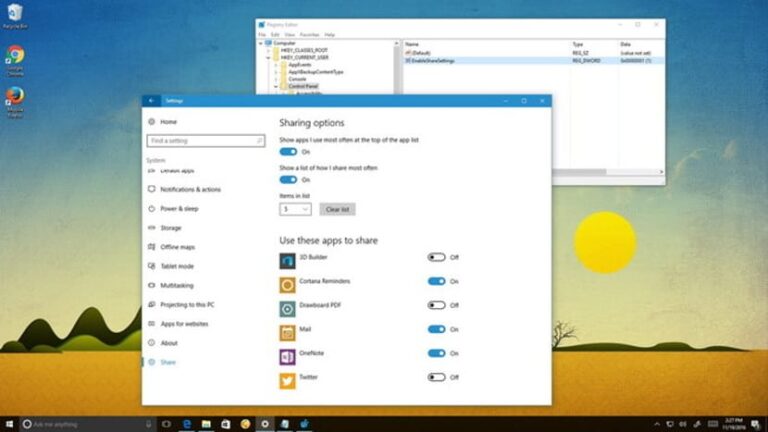 Как включить новую функцию «общего доступа» в Windows 10 Insider